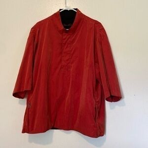 Glen Echo mid zip button pocket red black shirt jacket xl